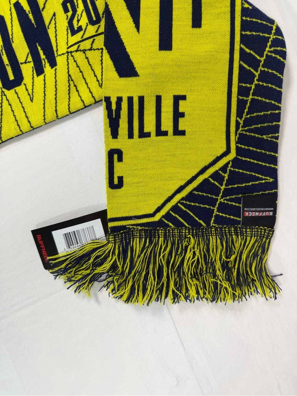 Ruffneck Nashville SC Soccer Scarf 2020 Inaugural Season MLS Yellow Navy New